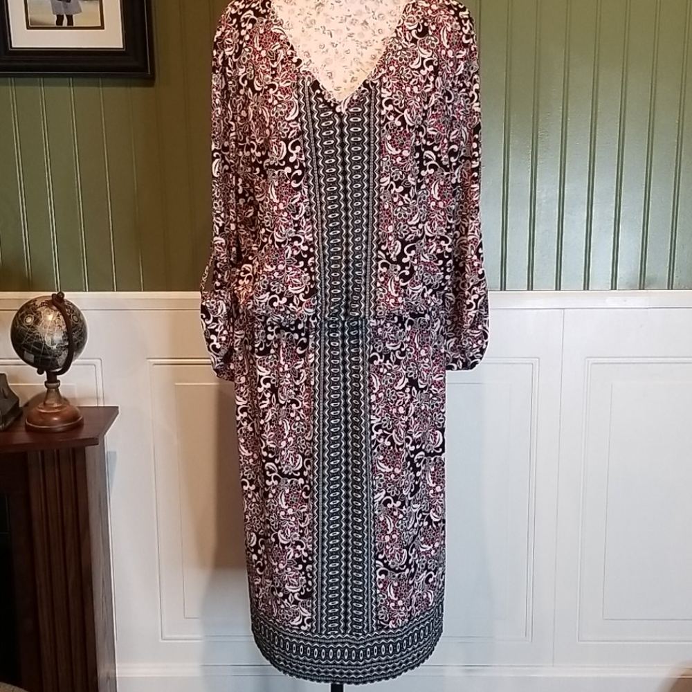 Roz & Ali dress size 3X button up arms
